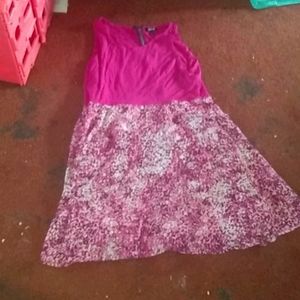 A magenta dress